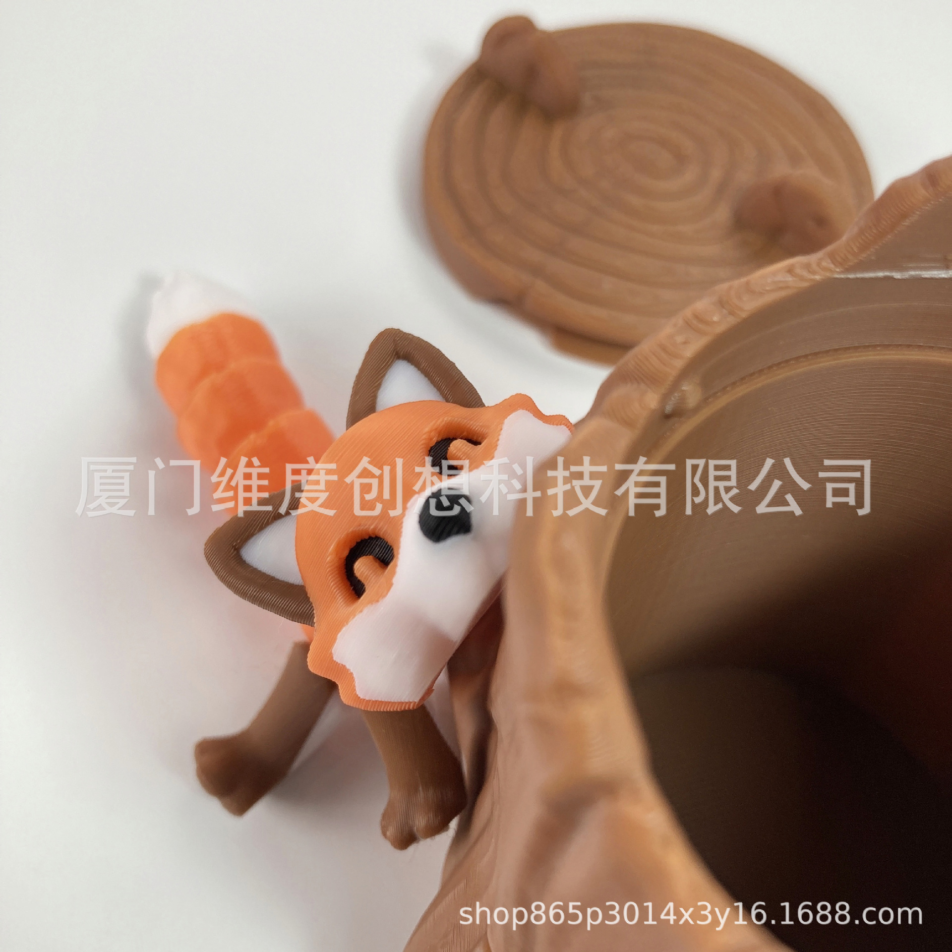 Juguetes de impresión 3D transfronterizos agujeros de árbol de zorro articulaciones móviles adornos para niños regalos de vacaciones Amazon TK stand