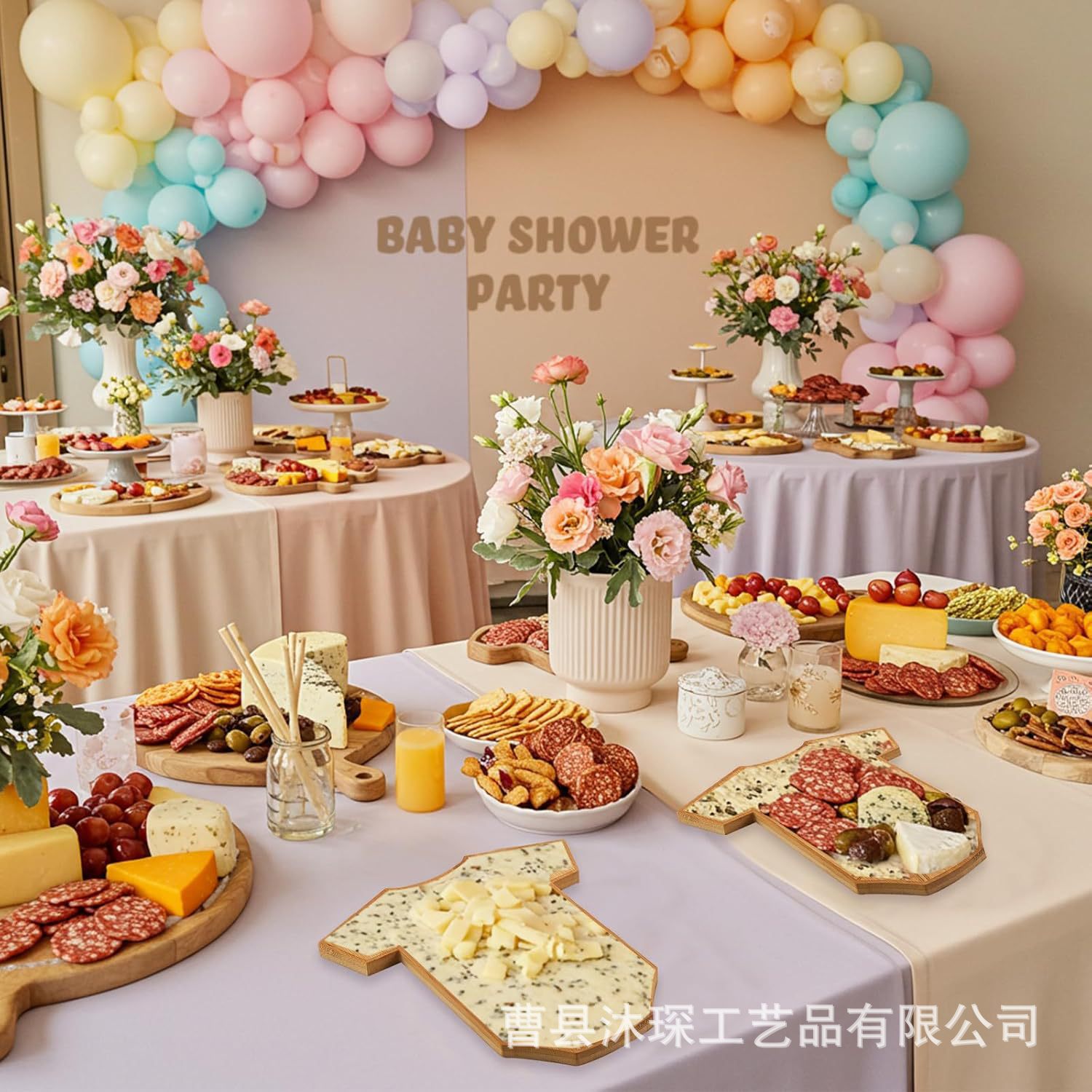 Cross-Border Irregular Cheese Cheese Board with Knife and Fork Party Tray Bread Fruit Cutting Board Clothes Chopping Board Food Supplement Tray