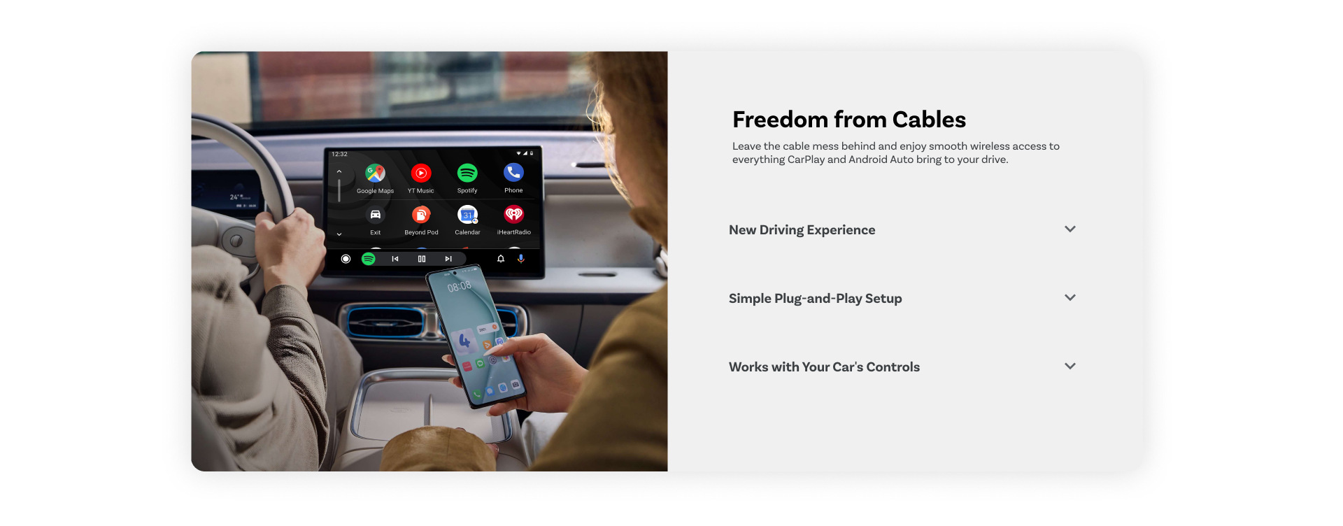 Cross-Border Wireless Carplay Module Wireless Adapter 2in1 Android Autocarplay Car Connectivity Box