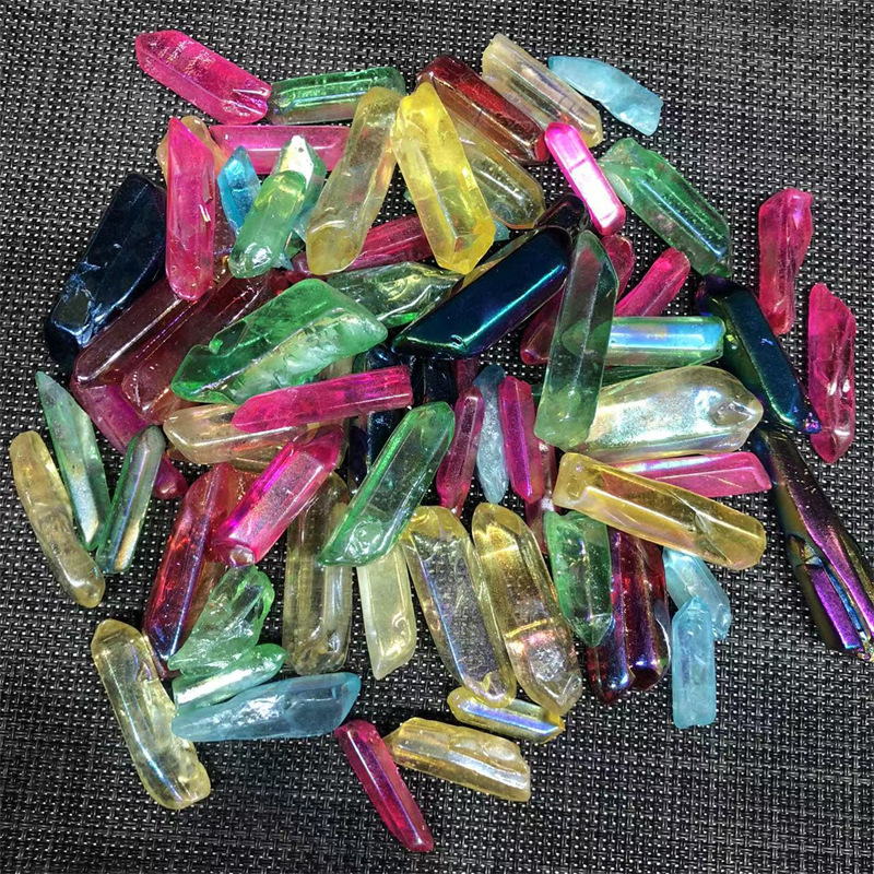 电镀白水晶标本 (1)