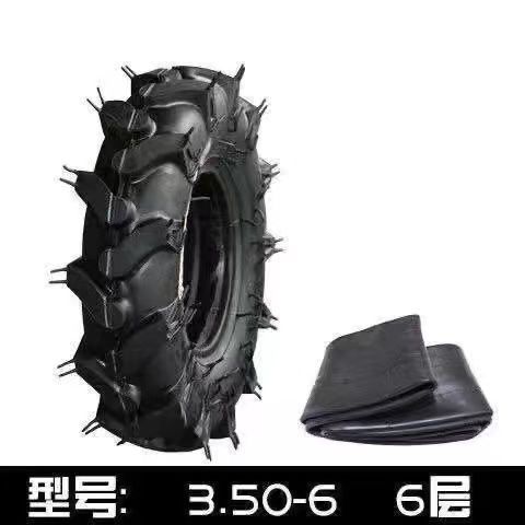 Mini tiller tire rotary tiller accessories agricultural vehicle inner and outer tire 350/350/4.00/400-6-8 thickened