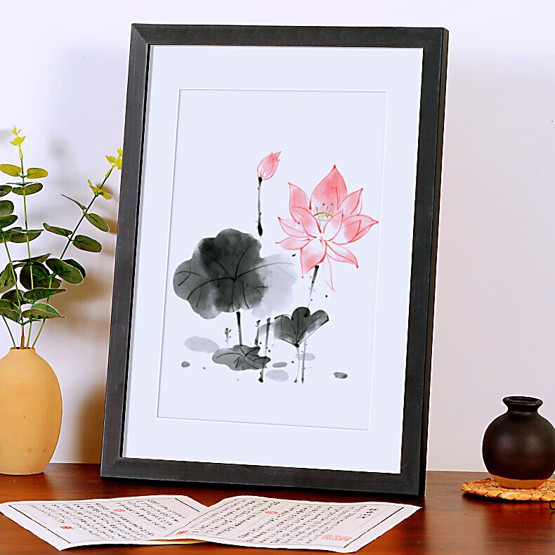 Simple Wooden Picture Frame Handmade Book French Picture Frame Mounted 16-inch Display Frame 8k Studio Log 4k Mounted Frame