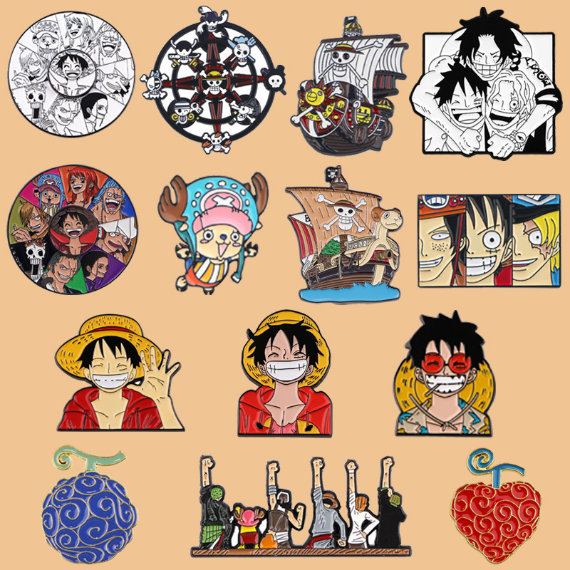 One Piece Brooch Cartoon Anime Adventure Pirate Metal Badge Backpack Clothing Accessories Pin Accessories One Piece Brooch Cartoon Anime Adventure Pirate Metal Badge Backpack Clothing Accessories Pin Accessories