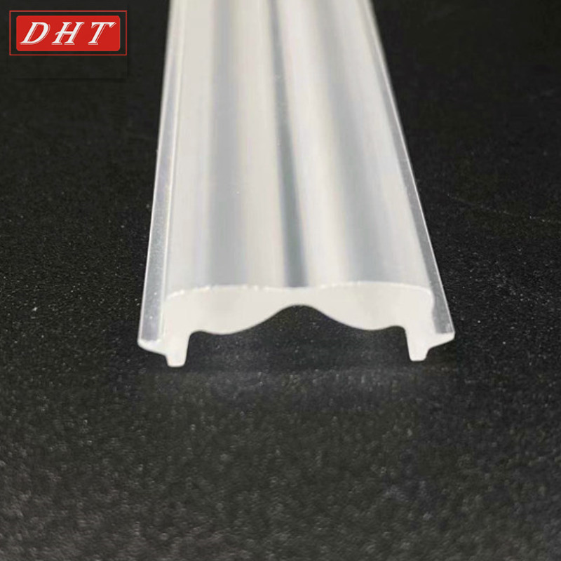 东莞鼎鹤 亚克力磨砂透镜异型材 PMMA磨砂双偏透镜 塑胶挤出