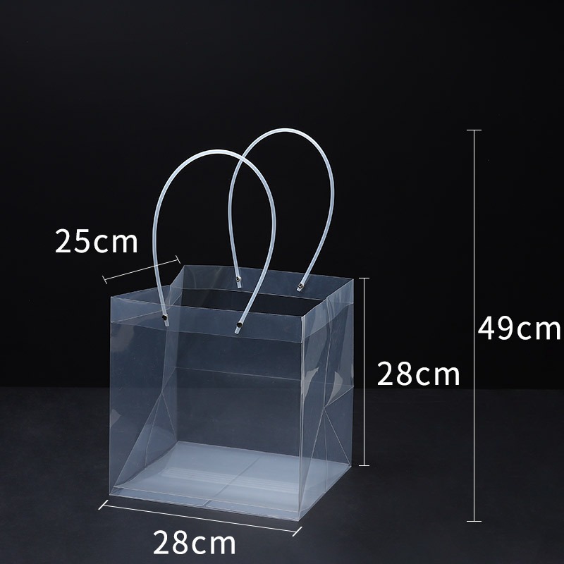 Bolsa para arreglos florales de PVC transparente, impermeable, de plástico, para regalo, bolsa de transporte para ramos de flores, bolsa de embalaje para floristería, materiales florales al por mayor