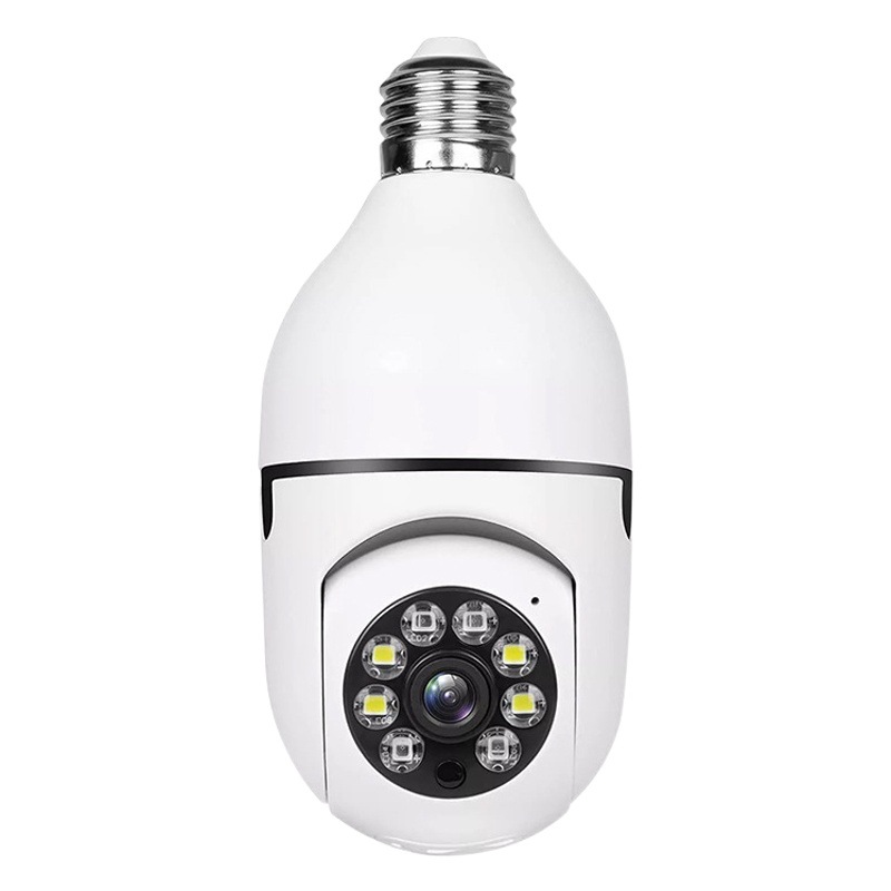 Bombilla cámara 360° seguridad inteligente HD con visión nocturna a todo color audio y control remoto