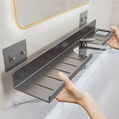 鏡の前のトイレの棚トイレの蛇口の洗面台の洗面台の壁掛け式の穴を開けない浴室の棚