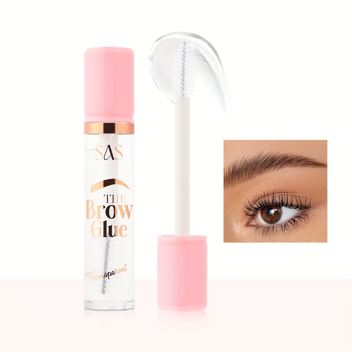 USHAS Europa y los Estados Unidos en stock transfronterizo máscara transparente de fijación permanente impermeable pestañas fijas curvas SAC018