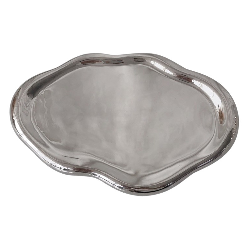 INS uñas accesorios de fotografía irregular ondulación del agua plata polvo cepillo Fondo herramienta decoración tiro Internet celebridad