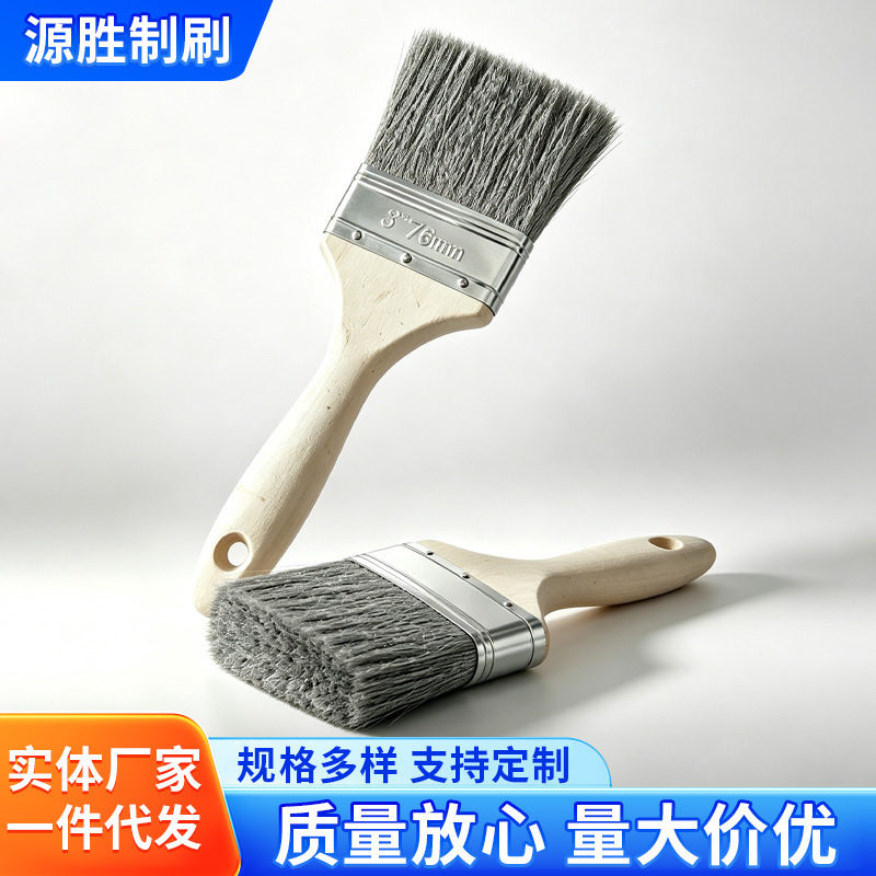 Wooden Handle Stainless Steel Wire Brush Rust Removal Cleaning Brush Industrial Kitchen Durable High Temperature Resistant Dust Brush Flat Shape for Decontamination and Rust Removal Wooden Handle Stainless Steel Wire Brush Rust Removal Cleaning Brush Industrial Kitchen Durable High Temperature Resistant Dust Brush Flat Shape for Decontamination and Rust Removal