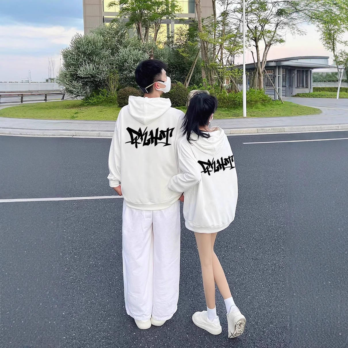 가을과 겨울 오버 사이즈 기모 후드 스웨터 남녀 최고 스페셜 커플 의류 패션 클래스 의류 따뜻한 베이스 셔츠