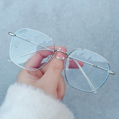 Minimalist Metal Frame Sunglasses for Men and Women, Anti-Blue Light, Prescription 50-600 Degrees, Fashionable, University Students, New Arrival, Personalized, Versatile
