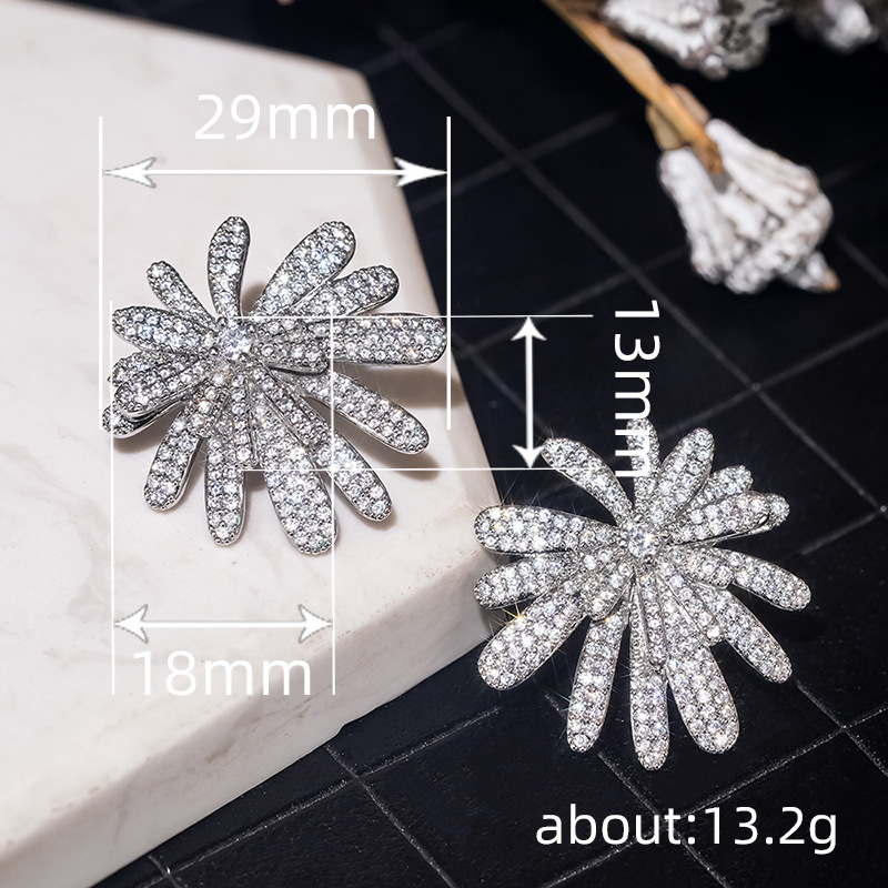 High-end Zircon Stud Earrings For Evening Party Sparkle_voghion.com