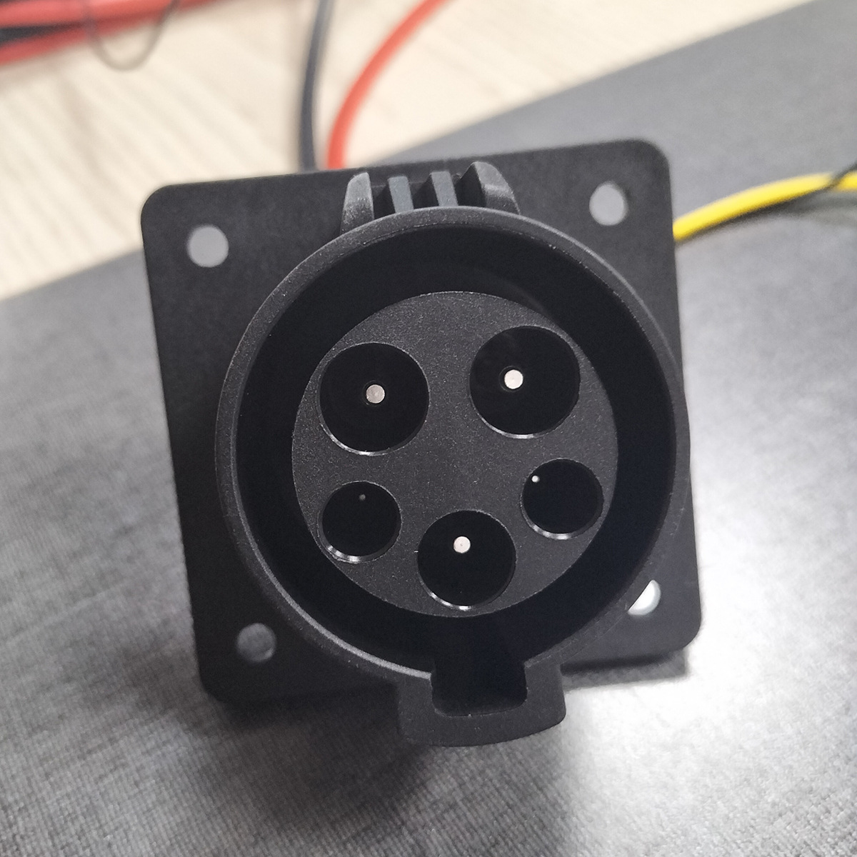 美标公头插座5孔带线束 外置加装取电插座充电适配器转接头