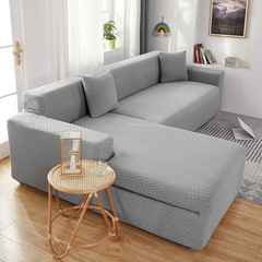 現代簡約毛圈格子沙發套罩跨境亞馬遜批發彈力全包沙發罩四季通用