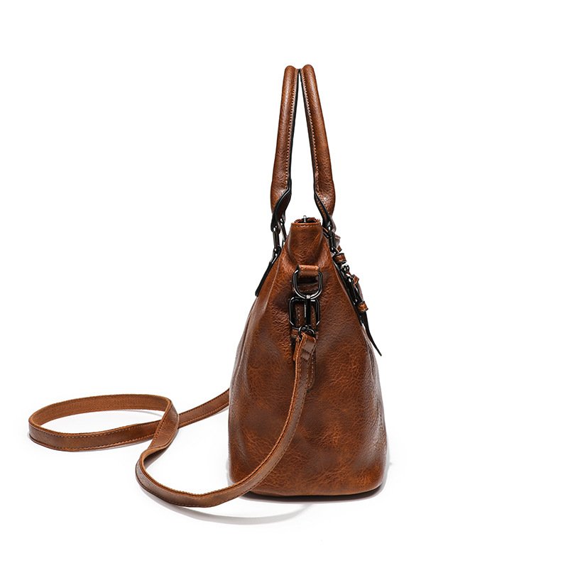 Vintage Women's Shoulder Bag Versatile Underarm Handbag Simple_voghion.com