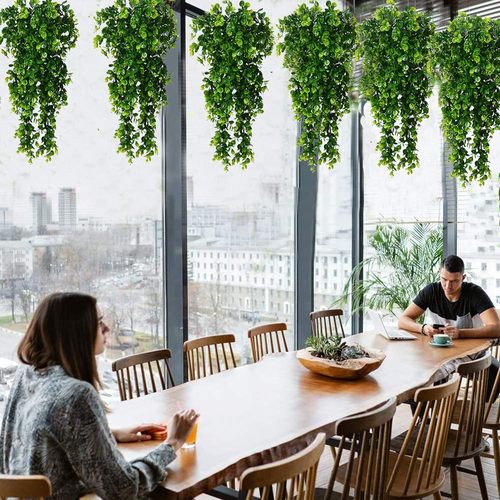 Cross-border artificial rattan Euonymus wall hanging simulated green plant fake hanging plant vines home outdoor decoration flowers