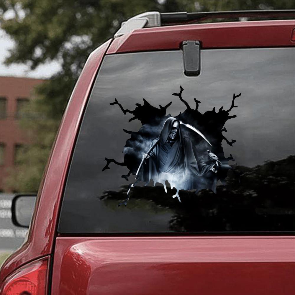 Calavera de silencio pegatinas de coche ventana trasera diablo pegatinas reflectantes vidrio del coche Comercio exterior color pegatinas de coche
