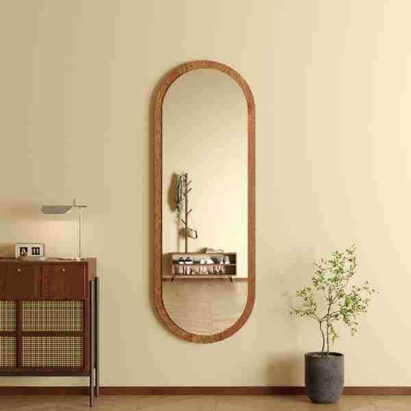 Espejo de cuerpo entero de estilo antiguo, dormitorio doméstico, espejo de cuerpo completo, tienda de ropa, espejo de montaje en pared, espejo de montaje en pared, espejo grande