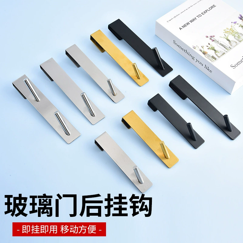 Спотовая нержавеющая сталь ванная комната стеклянная дверь крючок с двойным крючком