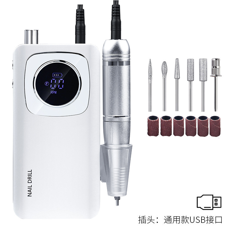 Lijadoras transfronterizas Despejadoras profesionales de uñas Lijadoras domésticas portátiles Herramientas de manicura de uñas Lijadoras sin escobillas