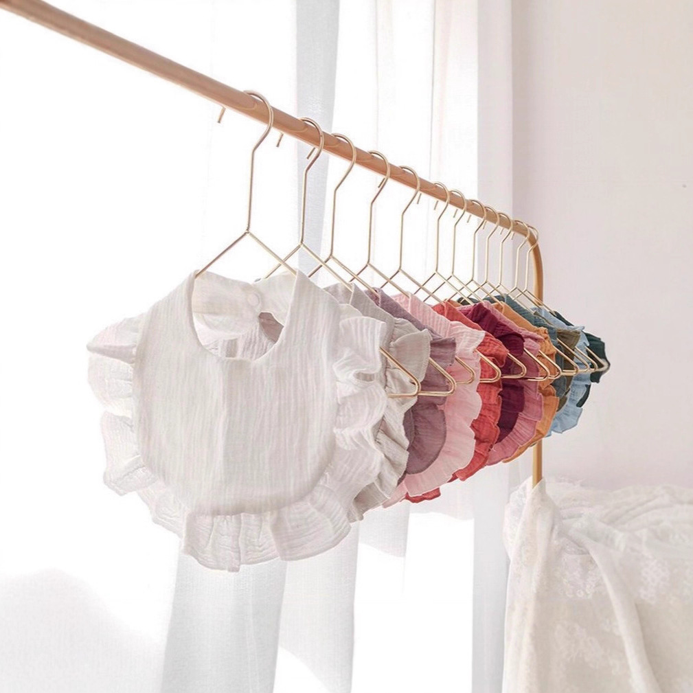 Baby Pure Cotton Bib Ruffled Anti-Fouling Saliva Towel Newborn Baby Bib Spring and Summer Style