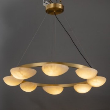 Spanish Imported Marble Living Room Chandelier, Italian Minimalist Dining Room Lamp, Designer Villa Duplex Loft Lighting