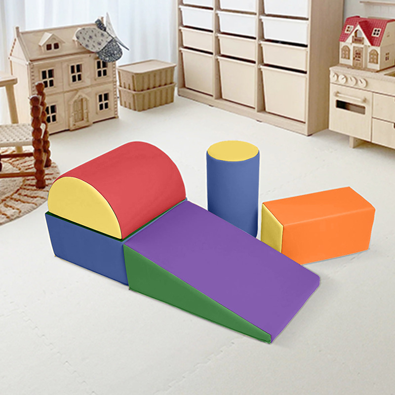Centro de educación temprana para niños combinación de bloques de escalada suave para entrenamiento de sensación de inteligencia combinación de escalera de escalada esponja suave
