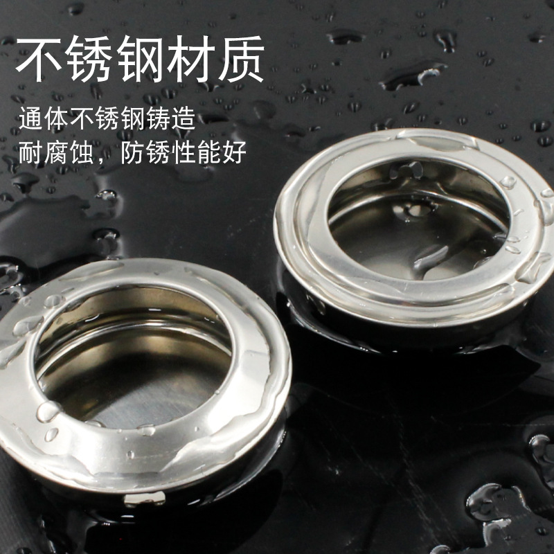 Stainless steel invisible handle, built-in drawer hidden handle, kitchen cabinet hidden round handle sliding door handle 35mm