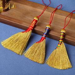 Gold wire broom tassel tassel sachet pendant home decoration clothing accessories DIY mobile phone case pendant