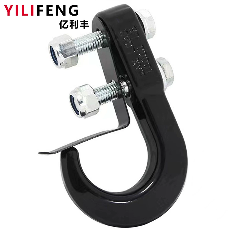 Универсальный крюк для прицепа автомобильный модифицированный Открытый Крюк высокопрочный штамповочный крюк для прицепа 4,5 т черный пластиковый спрей 10000 фунтов