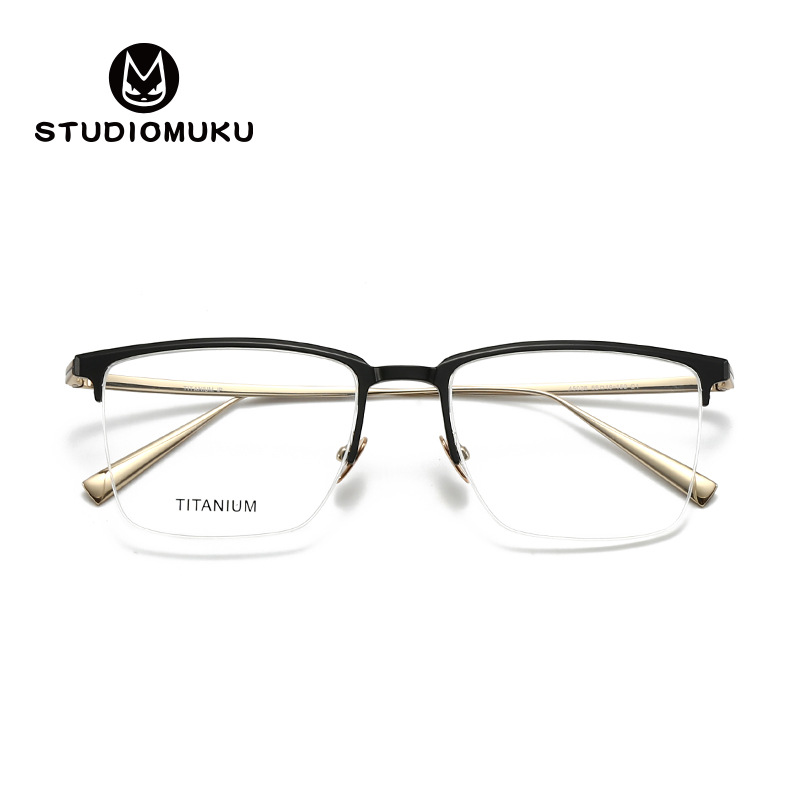 STUDIOMUKU gafas de madera cool, marcos de caballero muy fuertes, especialmente ligeros y no elegir gafas de cara.