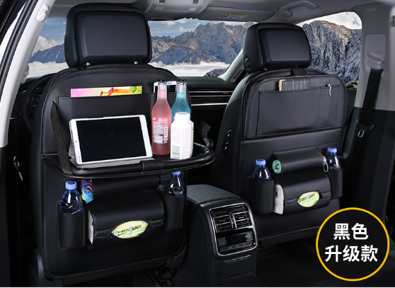 Suministros de coche asiento trasero bolsa de almacenamiento multifunción coche respaldo mesa de comedor de almacenamiento de suministros de decoración interior del coche