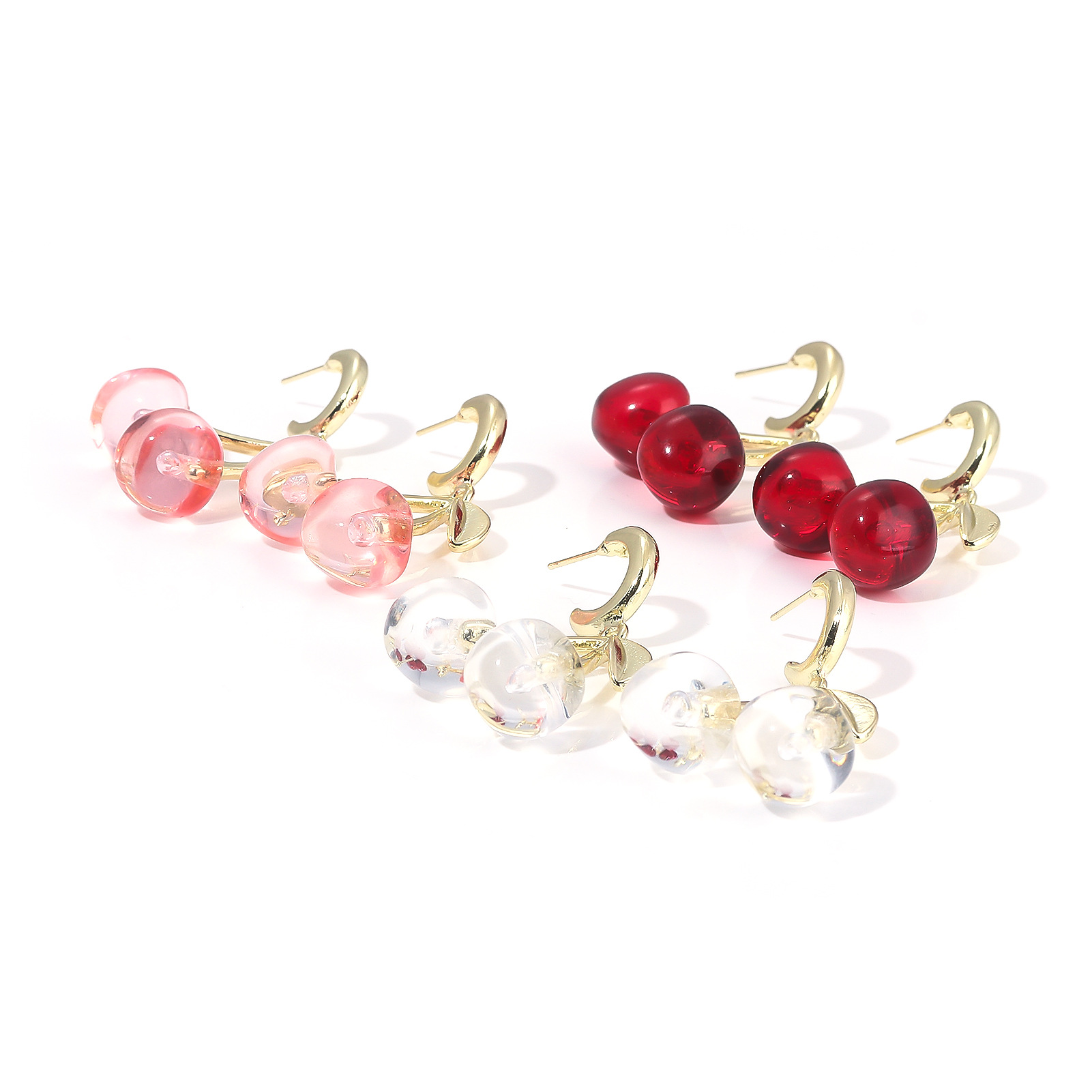 16g Weight Alloy Ear Needle Material Drop Earrings Classification 1 Pair Quantity Casual, Daily Occasion Zinc alloy Material Cherry Pattern Women's Gender Sweet Style 1 Pair Sweet Cherry Zinc Alloy Drop Earrings 6