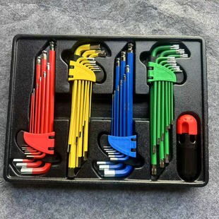 Cross-Border Foreign Trade Industrial-Grade Colored Hex Key Set Metric and Imperial Plum Blossom Hex Wrenches