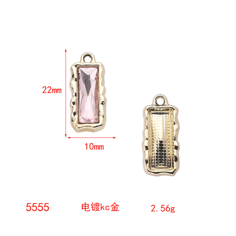 天然石のカット面を持つ長方形、円形、楕円形の単穴クリスタルDIYアクセサリーペンダントDIYジュエリーアクセサリー在庫あり|undefined