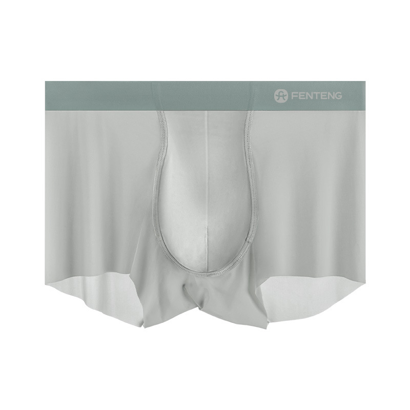 Fenting tres paquetes de pantalones interiores de hombre sin marcas de seda de hielo de cintura media fresca y cómoda 10A pantalones interiores antibacterianas de hombre