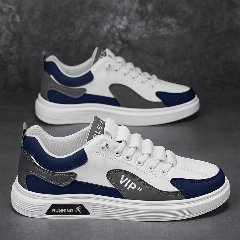 Giày sneaker nam đế mềm thoáng khí phối màu, dây thun co giãn, kiểu Hàn — Màu Kaki Z908-1, Z908-1 Trắng Xanh Lục, Z908-1 trắng xanh