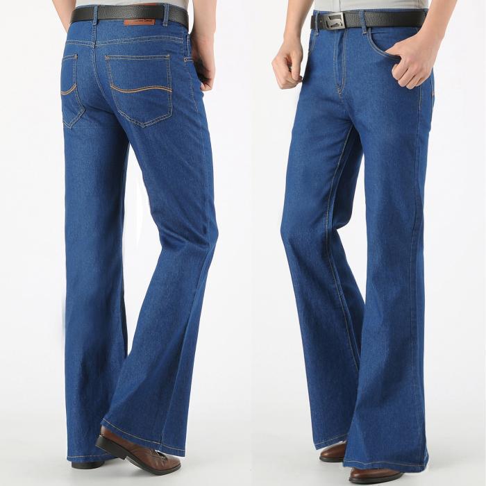 Clearance New Style Wide-Leg Pants Men's Pants 80S Flared Jeans Ultra-Thin Wide-Leg Pants Men's Bootcut Pants