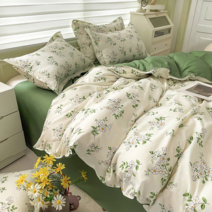 Quilt Cover Single Piece 150X200 Quilt Cover Student Dormitory Single Quilt Bed Sheets Three-Piece Set 1.5m Mattress Cover