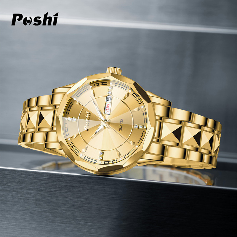 Marca suiza nuevo reloj para hombre, reloj de doble calendario impermeable, reloj de cuarzo de negocios para hombre, reloj para hombre de venta caliente Douyin