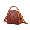 Leather retro one-shoulder bag, genuine leather, Chinese style, cowhide