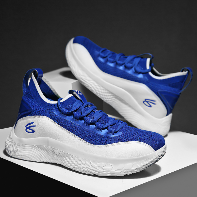 Spring new mesh breathable basketball shoes cushioning sneaker male students practical non-slip wear-resistant sneakers for men and women