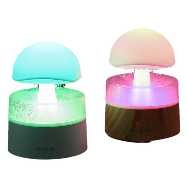 2024 transfronteriza nueva máquina de aromaterapia Raindrop llama lluvia nube humidificador ultrasónico de aire gota de lluvia humidificador