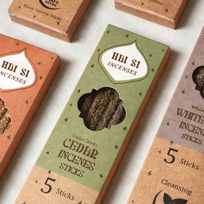 Jinghui Argentina Incense Stick Handmade Aromatherapy Stick Natural Fragrance Osmanthus Rose Cinnamon Cedar Sage Home