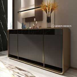 高档鞋柜入户隔断极简玄关意式轻奢玄关柜入户鞋柜入户门收纳柜子