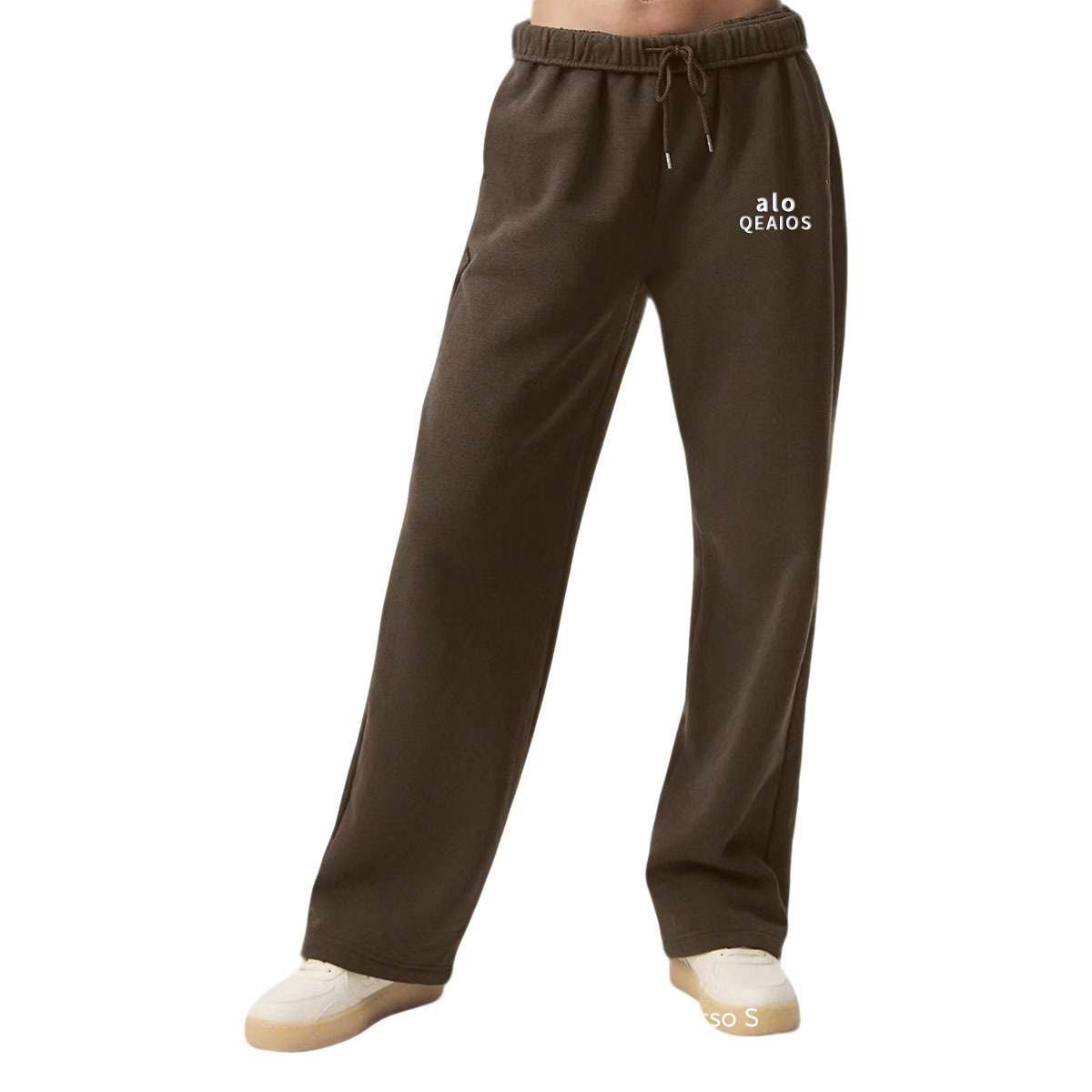 alo nuevo pantalones casuales sueltos de piernas anchas primavera y otoño de dopamina pantalones de color sólido pantalones casuales