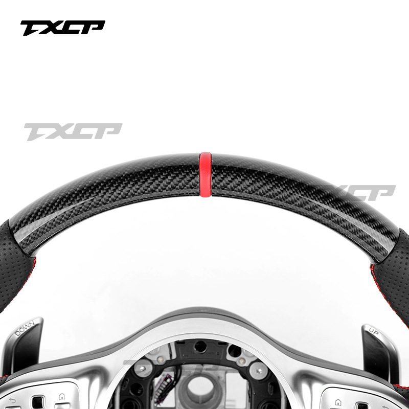 Suitable for Mercedes-Benz W204W205W221W222 ACGE-class modification and upgrade to AMG carbon fiber steering wheel assembly