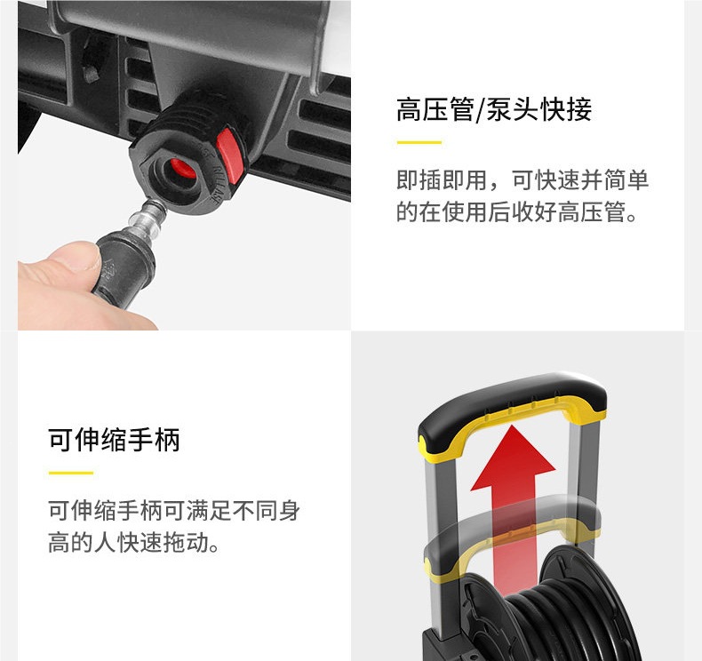 Lava High-Pressure Car Washing Machine for Home Use 220V High-Pressure Water Gun Garden Cleaning Machine High-Power Powerful Floor Cleaning and Car Washing Pump