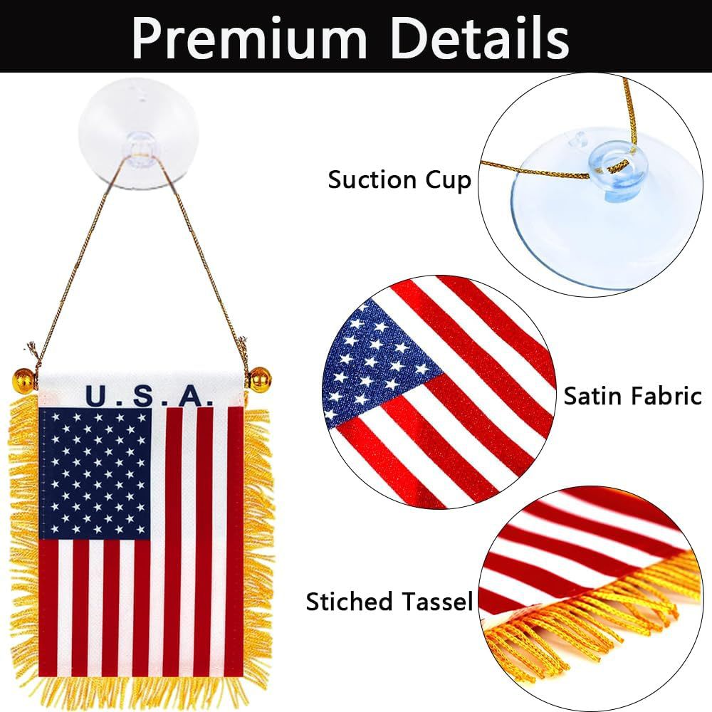 Ventana con flecos, ventosa, pequeña bandera colgante, mini bandera, espejo retrovisor de coche, decoración de la bandera nacional, color nacional, pequeño banderín